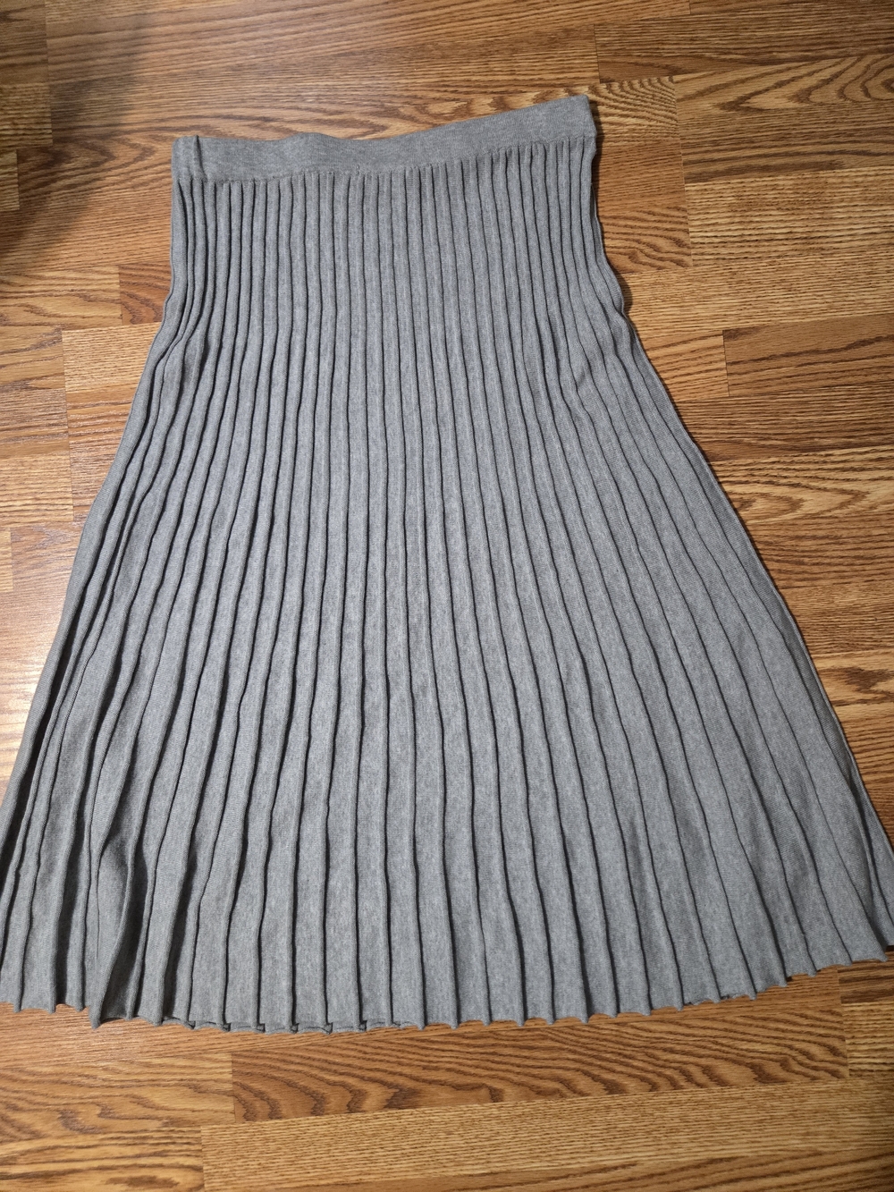 NWOT Gudrun Sjoden Pleated Maxi Skirt in Light Gray Sz L - Picture 5 of 8